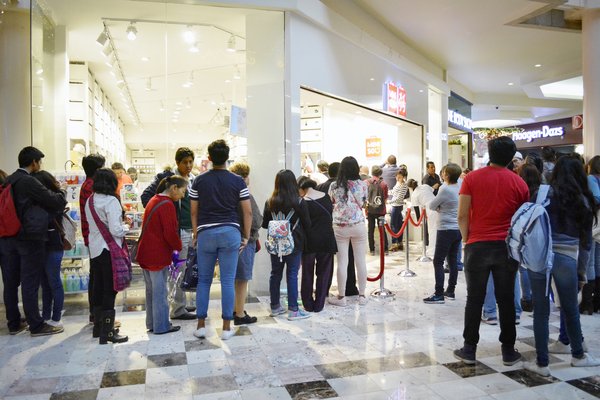 Consumers shop at MINISO in Mexico.