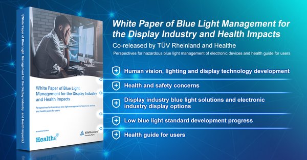 White Paper of Blue Light Management for the Display Industry and Health Impacts