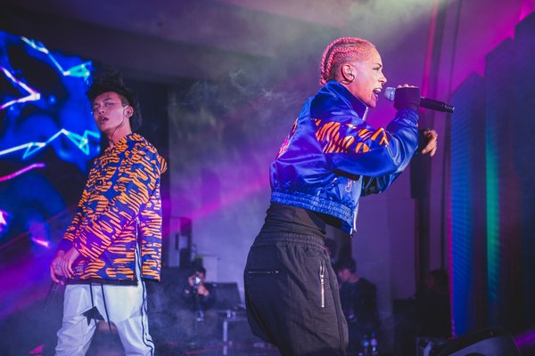 Unexpected collaborations all around: RoxXxan and Brandon Mai (TIN) performing an original song they created together for Tiger Roar, wearing fashion designed by Singapore’s Amos Ananda Yeo and South Korea’s Mina Kwon.