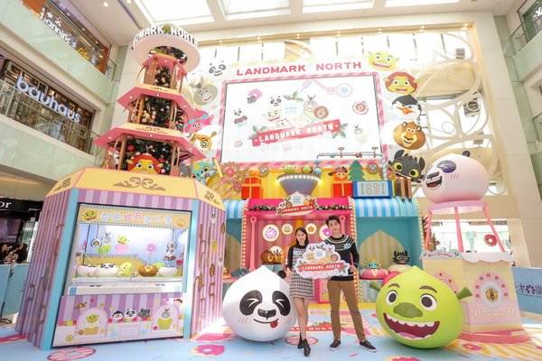 以少女系甜品梦工场为设计主题的上水广场，大家将可与《史力加》、《荒失失奇兵》及《功夫熊猫》一众主角玩乐拍照一番。
