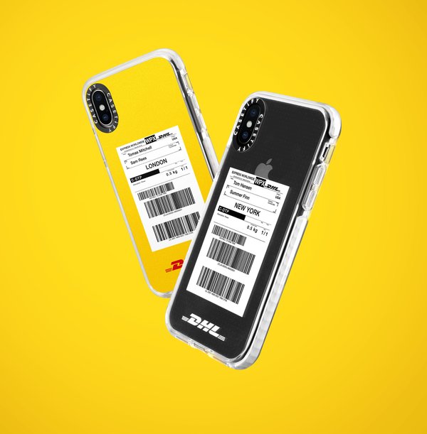 One of the DHL-themed designs, “Express It”, allows customers to customize their phone cases by entering their preferred names and locations on a waybill design.