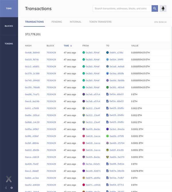 EnjinX Ethereum Explorer