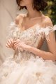 Close up details of Julia Kontogruni’s new wedding dress