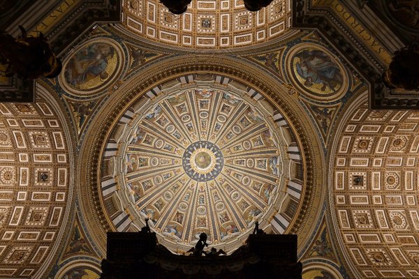 圣彼得大教堂主圆穹绽放新光（图片来源：ARCHIVIO FOTOGRAFICO FABBRICA DI SAN PIETRO）