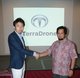 Tsuyoshi Habuchi (Director of International Business Terra Drone) and Michael Wishnu Wardana Siagian (Director AeroGeosurvey Indonesia)