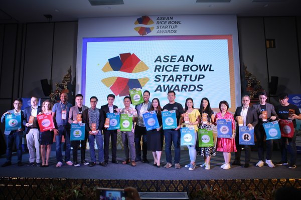 Winners of the ASEAN Rice Bowl Startup Awards from all over Southeast Asia.