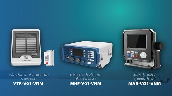 These are 3 marine communication solution products of Viettel: S-Tracking, HF, AIS (images from left to right)