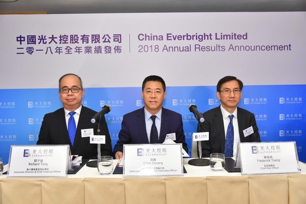 From the left: Richard Tang, Executive Director & CFO; Chen Shuang, Executive Director & CEO; and Frederick Tsang, Chief Risk Officer