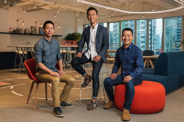 Klook’s Co-Founders (from left to right): Eric Gnock Fah, COO & Co-Founder; Ethan Lin, CEO & Co-Founder; Bernie Xiong, CTO & Co-Founder