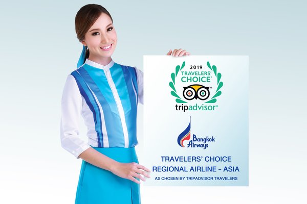曼谷航空蝉联猫途鹰“2019年度旅行者之选 -- 亚洲最佳区域航空公司”称号