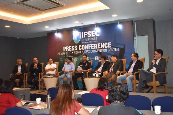 The invited speakers from Metropolitan Manila Development Authority (MMDA), Bureau of Fire Protection (BFP) - Pasay City, Philippine Society for Industrial Security Inc. (PSIS), Safety Organization of the Philippines Inc. (SOPI), and Hitec International Corp. were being asked about their contributions to empower more the national security during the IFSEC Press Conference.