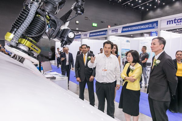 Thailand Board of Investment (BOI) Secretary-General, Ms. Duangjai Asawachintachit, visiting robotics technology on display at the 2019 edition of Intermach, ASEAN's Leading Industrial Machinery & Subcontracting Exhibition, MTA Asia and Subcon Thailand, in Bangkok earlier this month.
