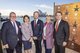 Hamilton announced for Sydney 2021 – (from left) Minister for the Arts Don Harwin, Premier Gladys Berejiklian, Producer Michael Cassel, Destination NSW CEO Sandra Chipchase, and Minister for Tourism Stuart Ayres