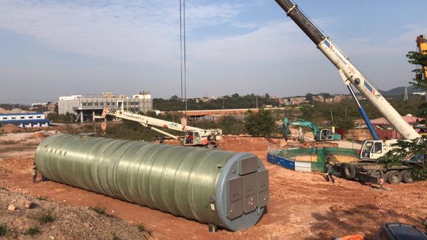 格兰富在八尺江大桥附近参与建设全国最深地埋式污水提升预制泵站