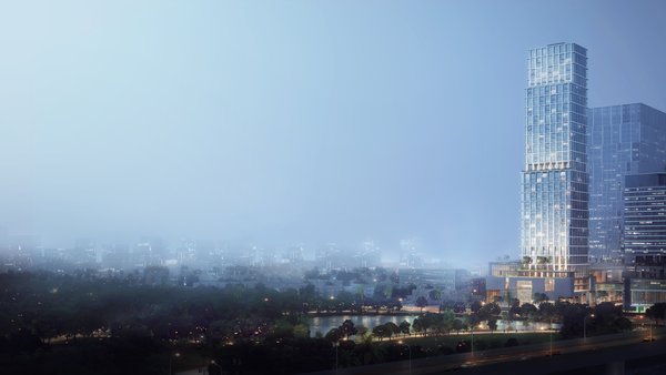 曼谷丽思卡尔顿酒店夜景图