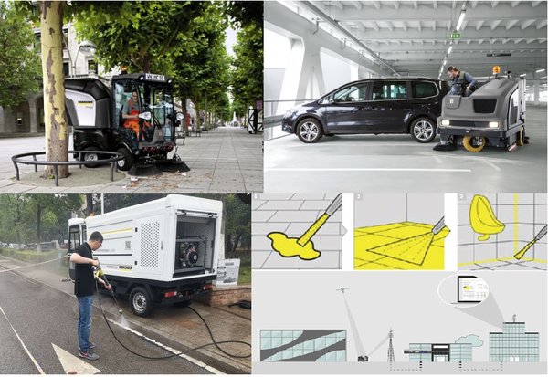 德国卡赫拥有全面的市政环卫智能解决方案，包括扫地, 洗地, 高压清洗, 干湿除尘, 运营支撑体系等