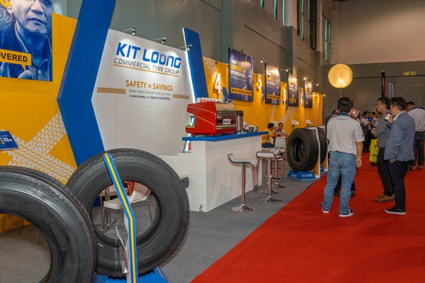 Kit Loong Commercial Tyre Group launches 'Safety = Savings' at MCVE 2019. Safety is a key theme of the event and of the industry.