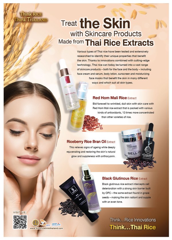 Thailand Presents Skincare Products Made from Thai Rice Extracts