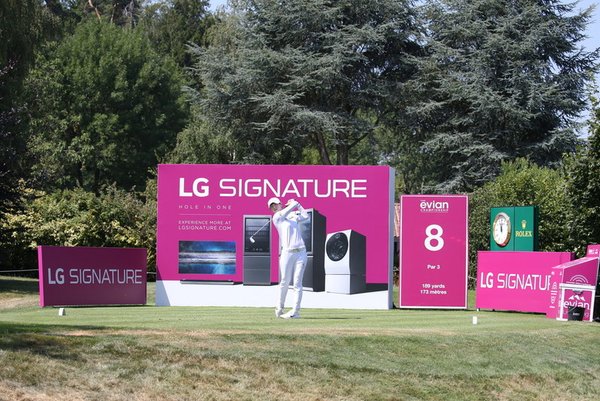LG celebrates its third year as the official partner of 2019 Evian Championship highlighting LG SIGNATURE premium brand