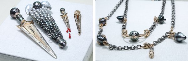 由意大利的珠寶設計師Alessio Boschi所設計的「壯士配飾」於「JNA珠寶設計大賽2018/19」大溪地珍珠組別 -- 圓外之美贏得大獎。