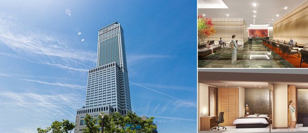 临空入口塔大厦景观，酒店共有9层客房：15层、16层、19-24层和26层