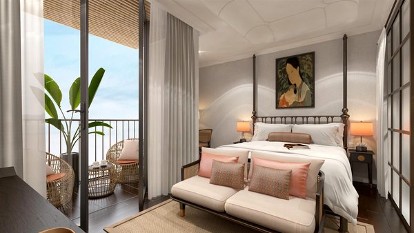Hotel Reve酒店的艺术家印象-印度支那风格的精品酒店，将由远东酒店根据与越南Five Elements Development签署的酒店管理协议进行管理