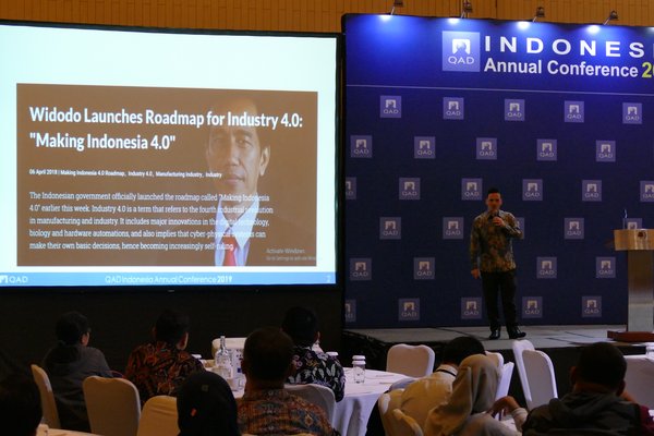 Leigh Fletcher, QAD Indonesia's Sales Director at the QAD Indonesia Conference 2019