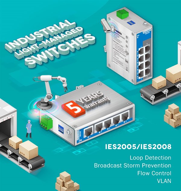 Industrial Light-Managed Switches - IES2005 and IES2008