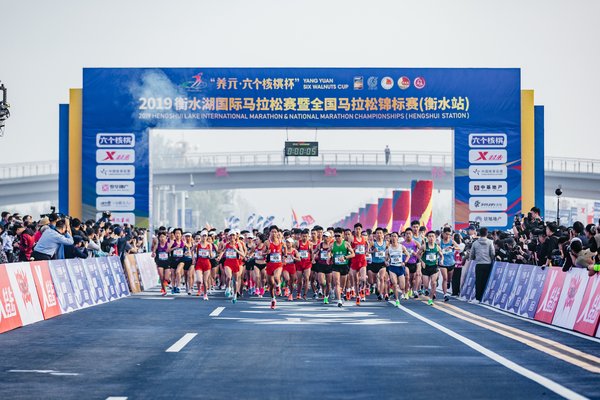 “养元 -六个核桃杯”2019衡水湖国际马拉松赛盛大起跑