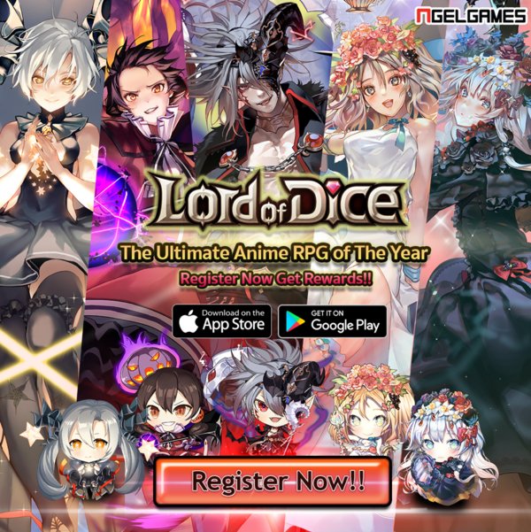 Lord of Dice, The Ultimate Anime RPG of the Year is now available for register. Register NOW! to get Rewards.