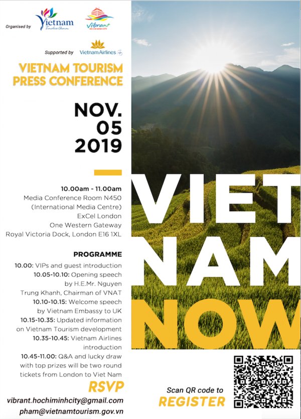 Ho Chi Minh City Tourism joins Vietnam Pavilion (AS 660 - 670 - 675) at WTM London 2019