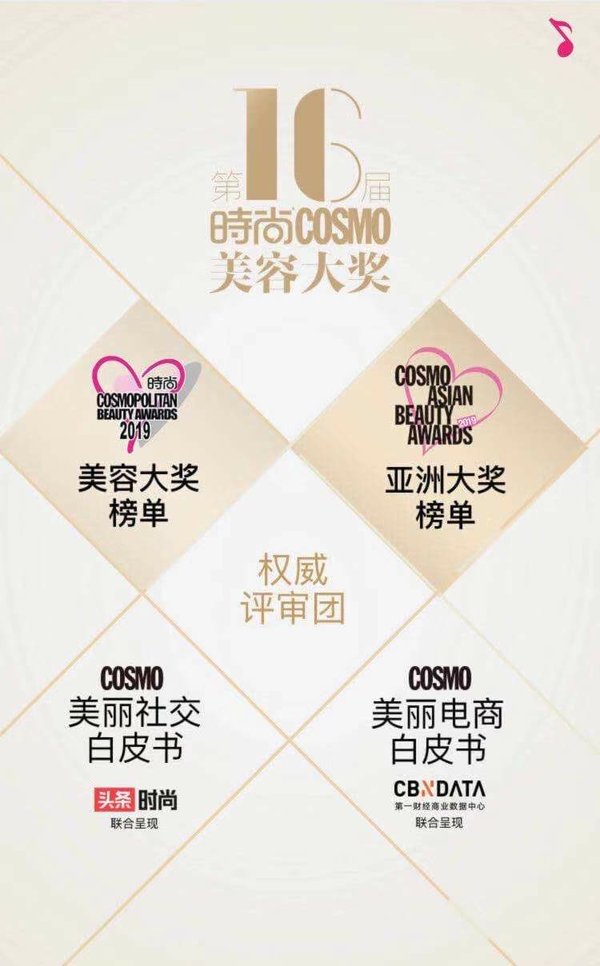 2019时尚COSMO美容大奖榜单页面