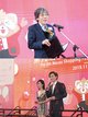 上图：“第九届澳门购物节”筹委会主席周锦辉先生致辞；下图：“第九届澳门购物节”形象大使黎贝卡分享澳门购物心得