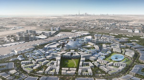 2020年迪拜世博会后世博2020特区 俯瞰图