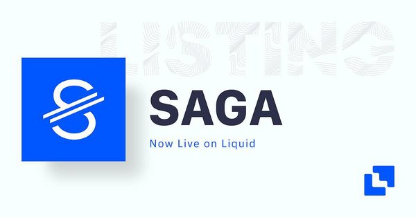 The first global, stabilised, digital currency controlled by its holders, SAGA (SGA)  lists on global cryptocurrency exchange Liquid