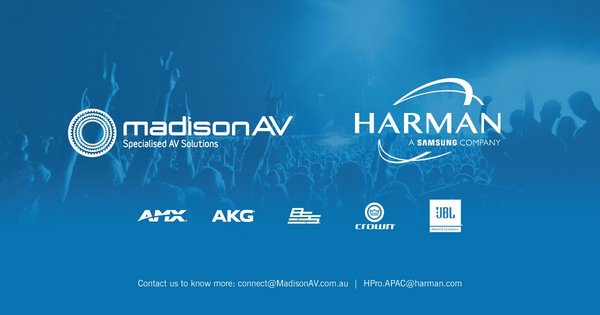 HARMAN Professional Solutions Appoints MadisonAV as Authorized Distributor for AMX and Install Audio Solutions in Australia