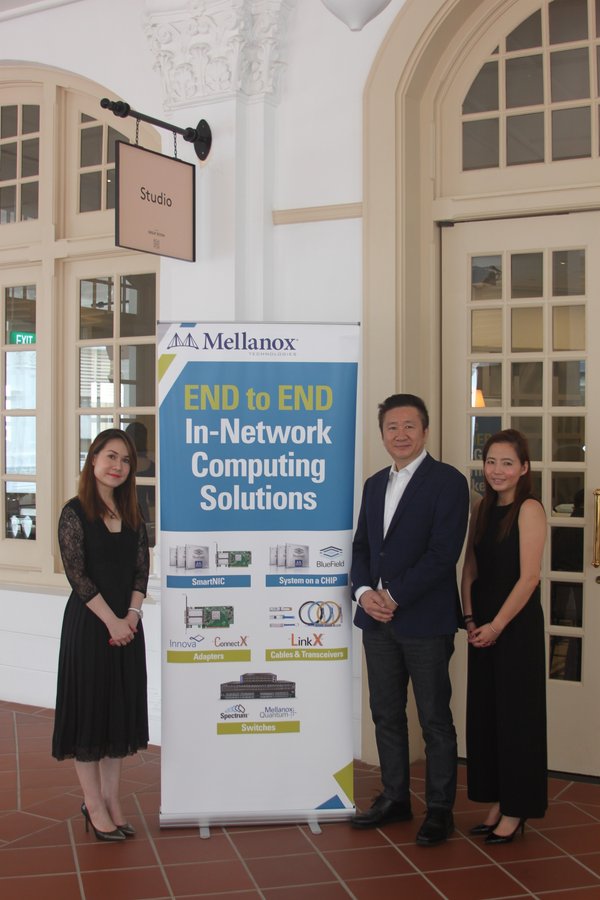 From left: Jolene Low, Regional Manager for Singapore, Taiwan and Philippines; Charlie Foo, Vice President and General Manager for Asia Pacific; Ann Toh, Regional Partner Manager for ASEAN, Mellanox Technologies