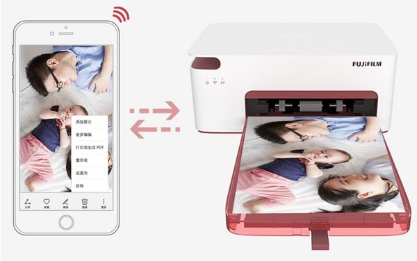 富士胶片数码照片打印机FUJIFILM PrinciaoSmart Ⅱ（小俏印二代）家用数码照片打印机支持WiFi打印，快速便捷