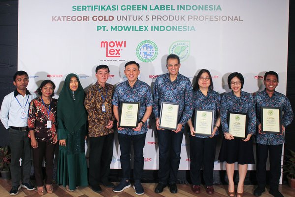 Sertifikasi Green Label Indonesia, Kategori Gold untuk 5 Produk Profesional PT. Mowilex Indonesia.