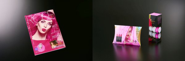 霓虹粉色干墨结合CMYK及其他特色干墨的印刷效果