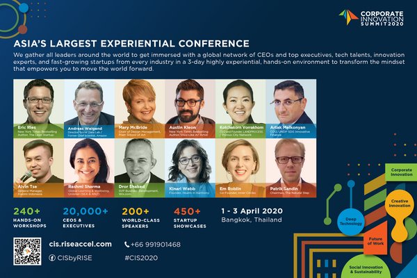 Corporate Innovation Summit 2020 - Asia's Largest Experiential Conference I 1 - 3 April 2020 I Bangkok, Thailand