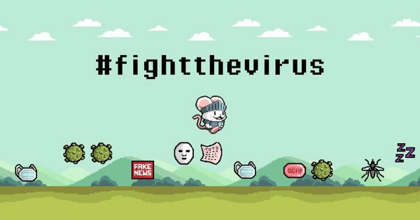 Main poster for Sqkii's latest online game, #FightTheVirus