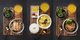 寰图精酿-上海雅居乐国际广场推出寰图安心午餐服务，从左至右分别为：鲍汁螺片伊面，金汤四宝捞饭，鲍汁鸡翼捞饭