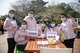 3月18，晴川阁，趁着换班调休，良品铺子为援汉江苏和山西医疗队医护人员送上精心准备春季出游零食。
