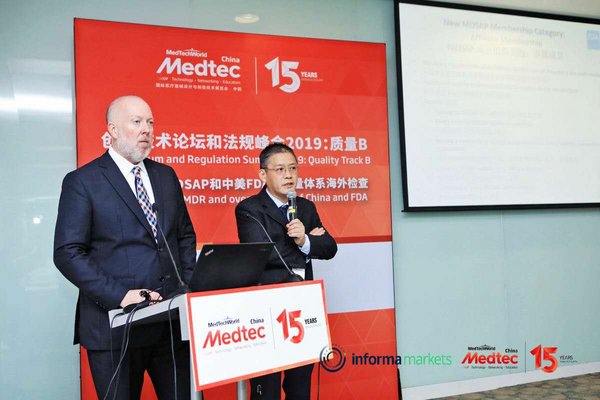 Mr. William Sutton, Assistant Country Director, FDA China, and Mr. Zeli Yu, RAC Global are speaking