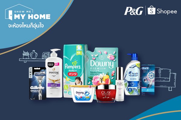P&G products available on Shopee's Show Me My Home Campaign