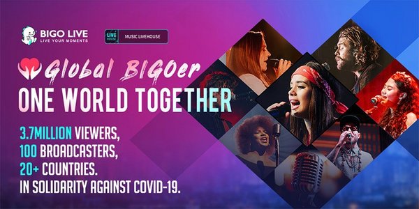 Bigo Live 'Global BIGOer One World Together' brings together 3.7 million people from 150 countries to raise funds for WHO Solidarity Response Fund