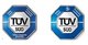 左：电梯安全部件TUV南德认证标志（TUV SUD Mark）示例 右：电梯通用产品TUV南德认证标志（TUV SUD Mark）示例