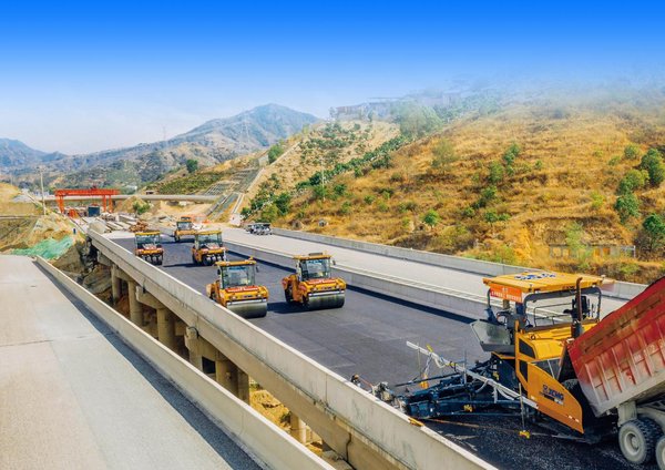 Fleet of  XCMG Autonomous Road Rollers Completes the The World’s First Asphalt Road Construction - Panda Expressway between Sichuan and Yunnan Province.