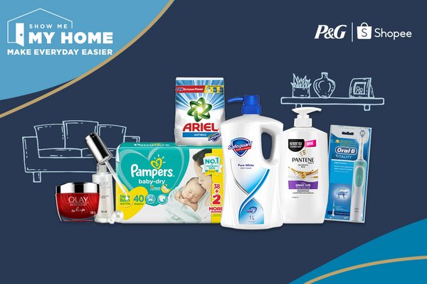 P&G products available on Shopee's Show Me My Home Campaign